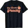 Just Freakin' Peachy Peach Peaches Summer Fruit Retro T-Shirt