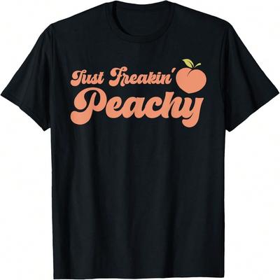 Juste Pêche Pêche Pêches Fruit d'Été T-shirt Rétro