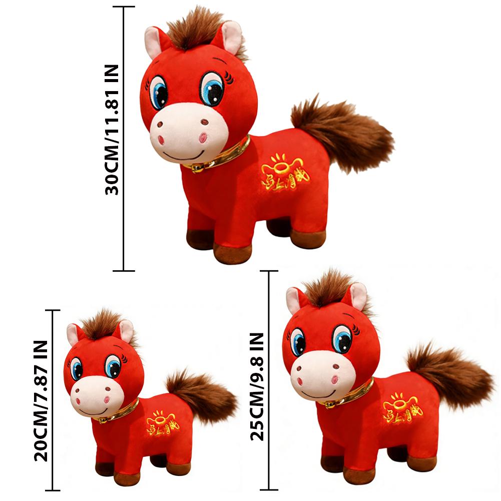 20/25/30cm Crying Horse Doll Year Of The Horse Mascot,valentine Day Gift Stubborn Horse Home Decorations Anime Figure Decor Item