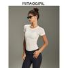 Mitaogirl Kendall Quick-Drying Top Women Slim Fit Running Yoga Workout Clothes Breathable Thin Sports Short Sleeve T-shirt