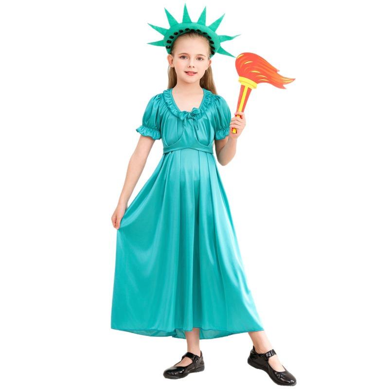 Halloween June 1 Kids Ancient Free Muse Cosplay Costume Lake Green Dress