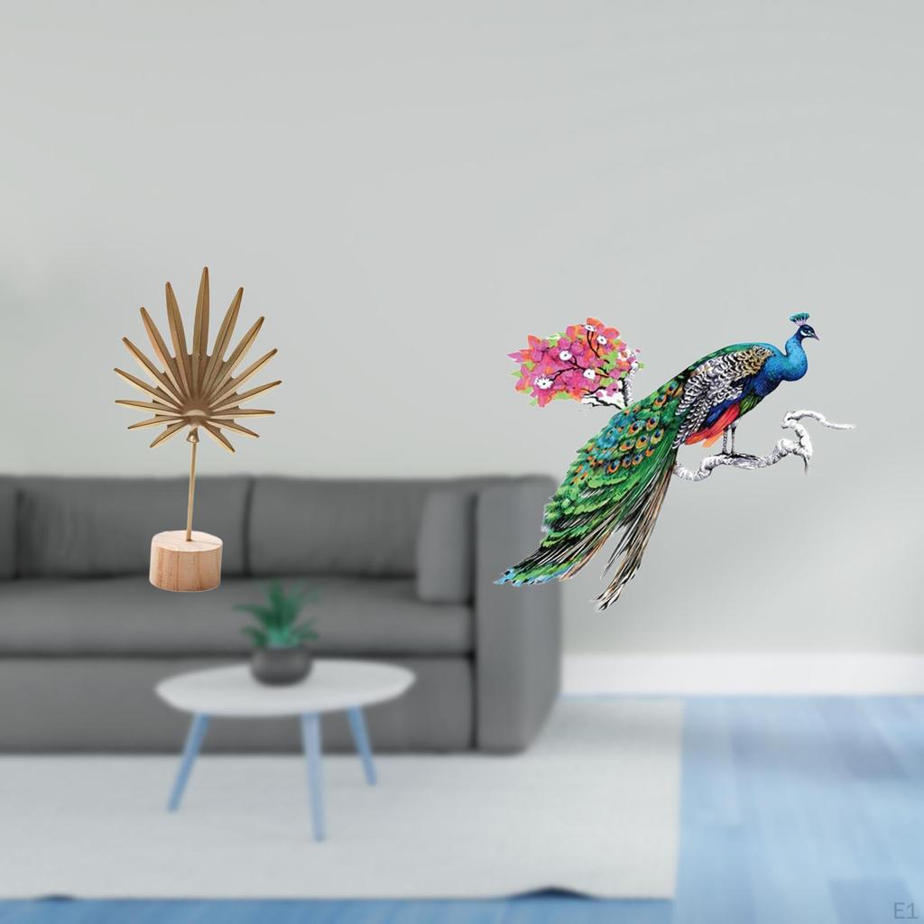Nordic Abstract Metal Sculpture Figurine with Retro Decorative Wall Art Decal PVC Sticker for