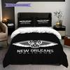 New Orleans Basketball Spirit Three-piece set(1 * duvet cover + 2 * pillowcase, without core)Soft and comfortable Christmas birthday gift