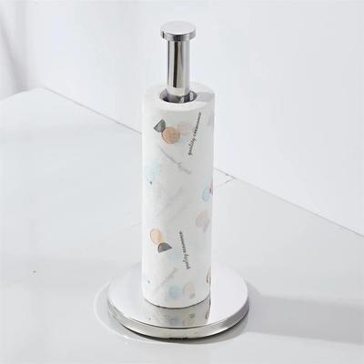 1 peça Novo Porta-Toalhas de Papel Vertical de Aço Inoxidável de Chão para Cozinha Banheiro Filme Plástico Decoração para Casa