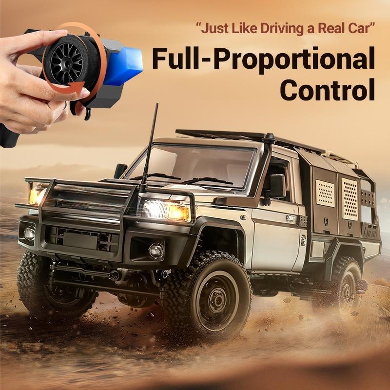 1/12 Full Scale RC Crawler 4-wheel Drive Off Road Remote Control Pickup Truck with Led Light Rechargeable Climbing Vehicle Hobby Toys for Boys Adult