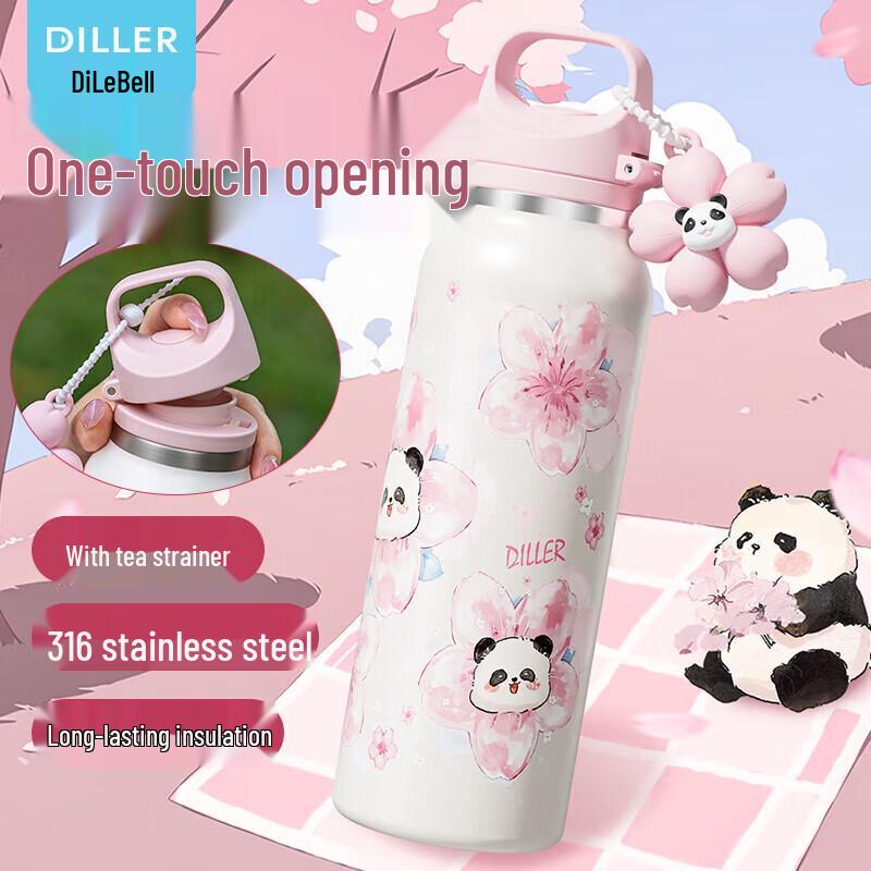 Diller Sakura Panda Insulated Bottle