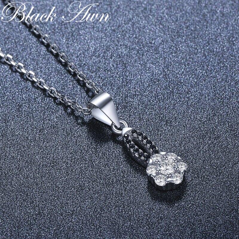 

BLACK AWN Модное черное ожерелье с подвеской для женщин