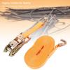 2 Set 7mx25mm Heavy Duty Ratchet Tie Down Strap Orange 1 116 Inch Wide Ratchet Strap with 2 J Hook