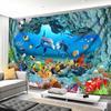 2D Tropical Fish Underwater Tapestry Sea Life Studio Background Cloth