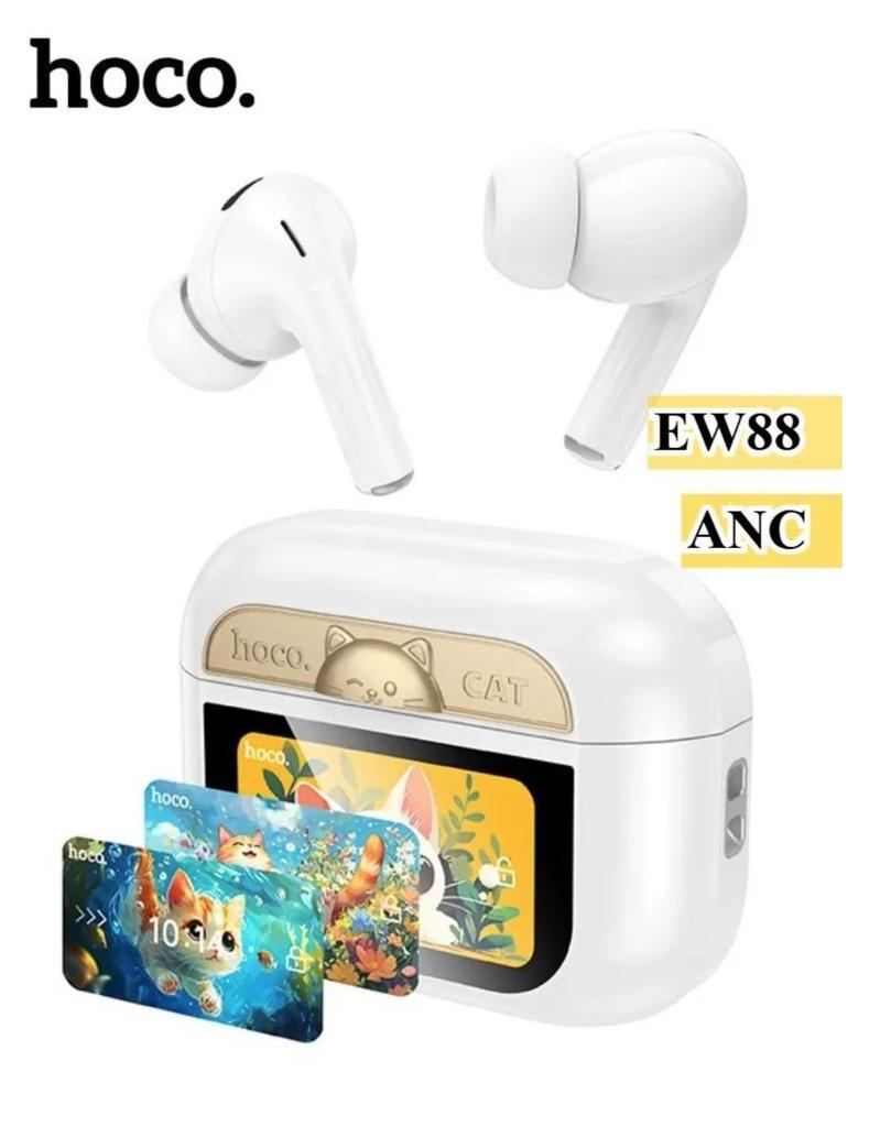 HOCO EW88 Wireless Earphones with Bluetooth 5.4, Touch Screen, and Noise Reduction