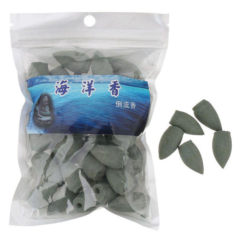 Exquisite Buddhist Incense Burner With Smoke Backflow Ceramic Glaze Censer Cone Holder