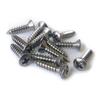 YJB PARTS #10017 Inch Pickguard Screws, Fender Type, 12-Pack (Stainless Steel)