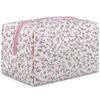 Lightweight Portable Floral Cosmetic Bag for Women – Secure Zipper Closure, Holds Makeup, & Toiletries, Travel Friendly Toiletry Organizer Pouch