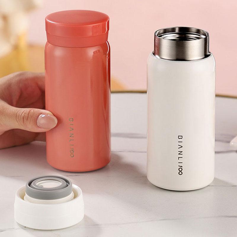 200 ml Mini-Taschenbecher Edelstahl-Thermosbecher leicht Vakuumflasche Tragbare Kleine Flasche Mode Kaffeebecher Wasserbecher