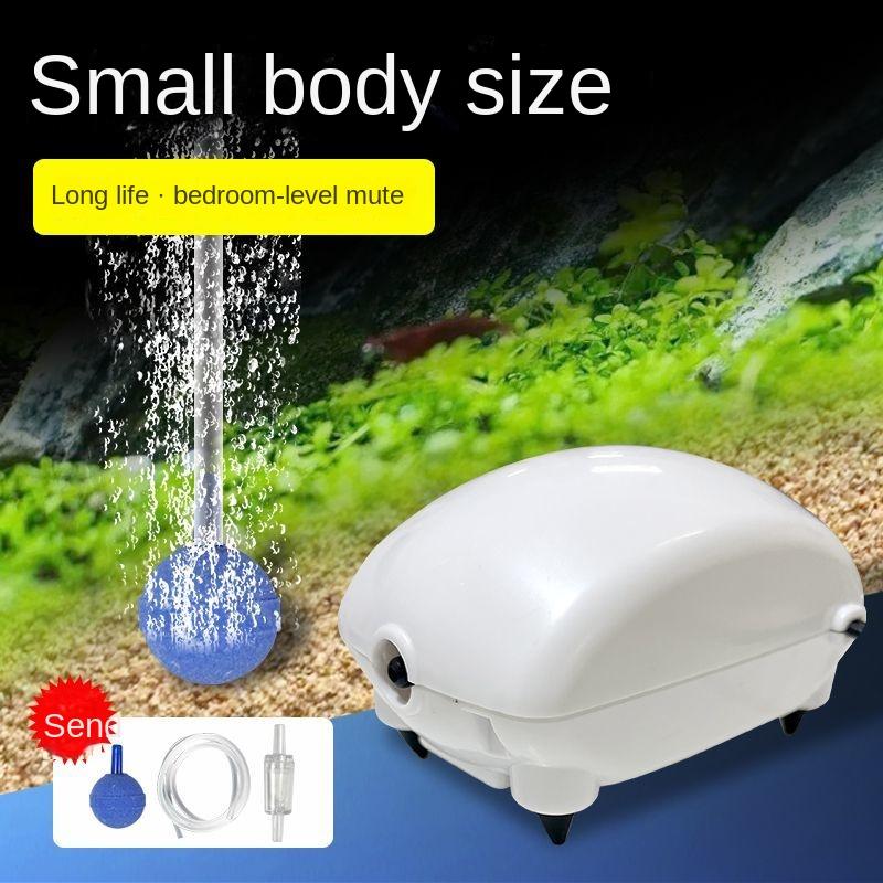 Aquarium Air Pump 2.5W Ultra Quiet Mini Oxygen Compressor for Fish Tank/Bowl with Dual Outlets Energy-Saving Bubbler Aerator
