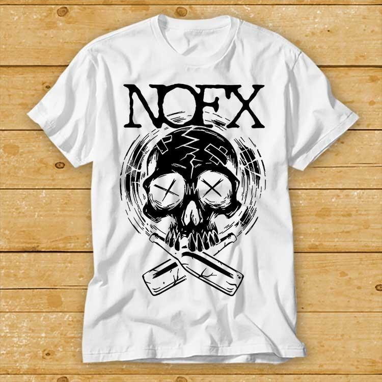 

NOFX Skull Beer Music Band Never Trust A Hippie T Shirt 2454 3XL