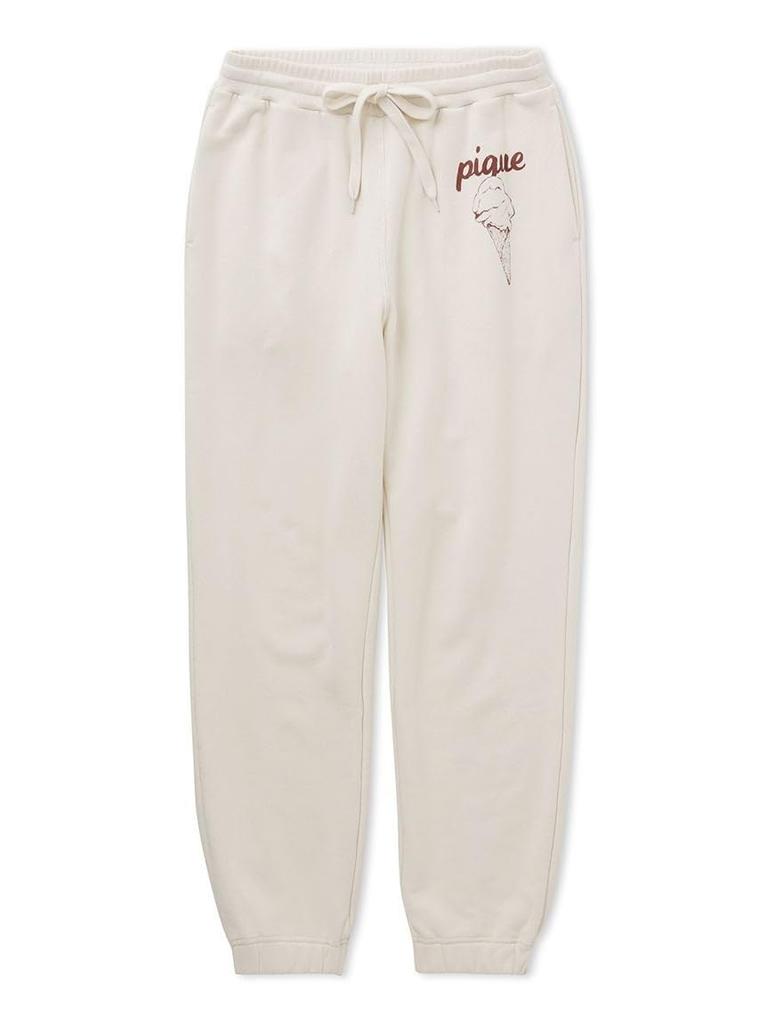 Gelato Pique Unisex Fleece Long Pants with One Point PUCP254374 IVR