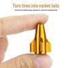 Small Rocket Head Aluminum Alloy Tire Valve Stem Cap - Dustproof & Anti-fouling