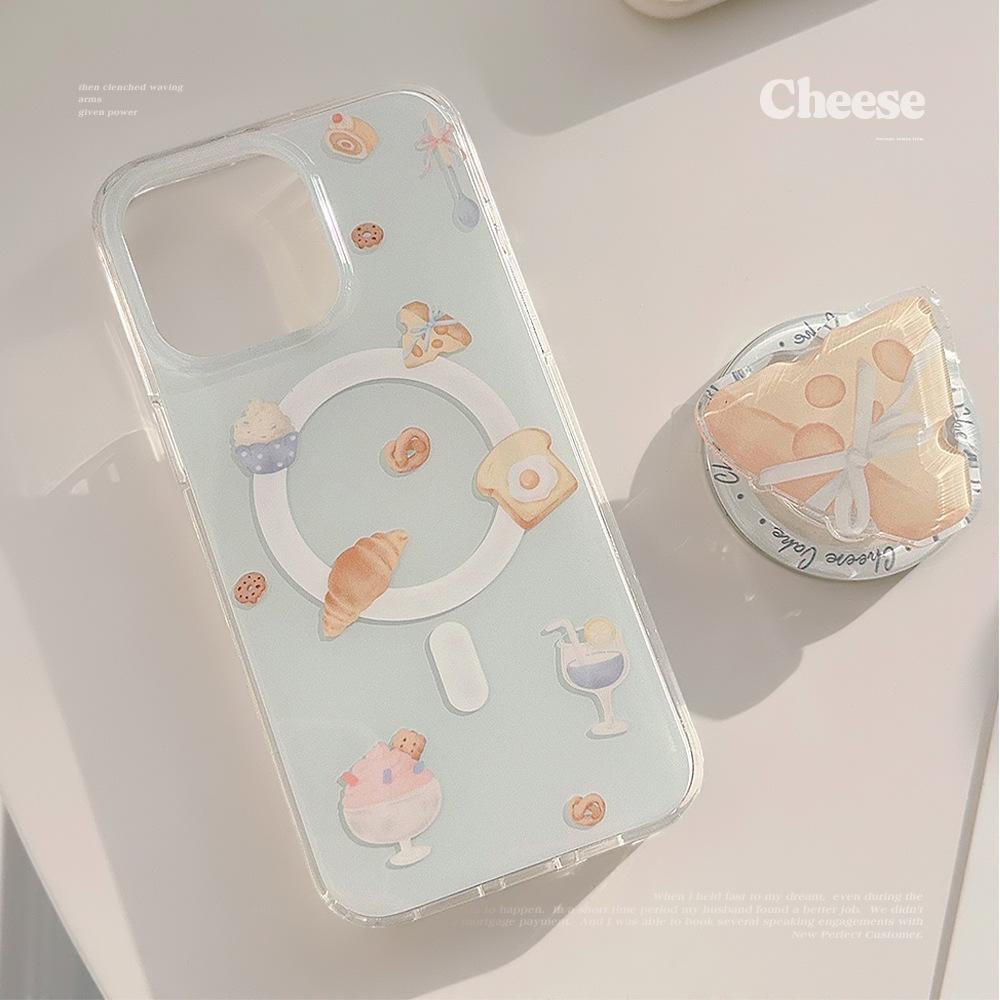 Double Layer Magnetic Iphone15 Suitable for Apple 14 Mobile Phone Case 16pro Max Magnetic Bracket 13pro Cheese 12