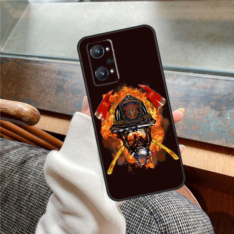 Fireman Firefighter Case For Realme 13 Pro Plus 11 12 14  C71 C75 C55 C51 C53 C25 C63 C61 C65 C67 GT6 GT7 15 Pro