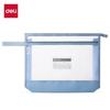 Deli Double Layer A4 Zipper File Bag