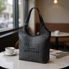 Country Style Women's Summer Straw Tote – Large Capacity Woven Bag with Embroidered Letters for Beach & Commuting