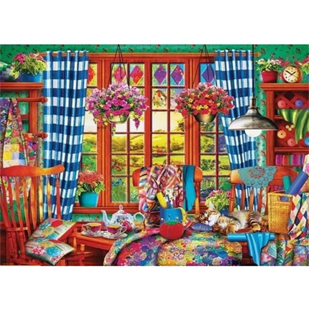 

HUACAN DIY Алмазная картина Цветочная комната 5D Вышивка Пейзаж Ручная работа Домашний декор Новое поступление Алмазное искусство Full Square 20*30 cm