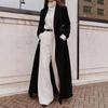 Palton Lung de Damă din Amestec de Lână de Iarnă Casual Elegant Trenci Îmbrăcăminte Exterioară cu Nasturi Dubli