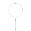 Elegant Geometric Y-shaped Rhinestone Clavicle Chain Necklace for Women