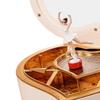 Music Box White Ballet Dancing Girl Heart Shaped Clear Melody Exquisite Durable Plastic Music Box
