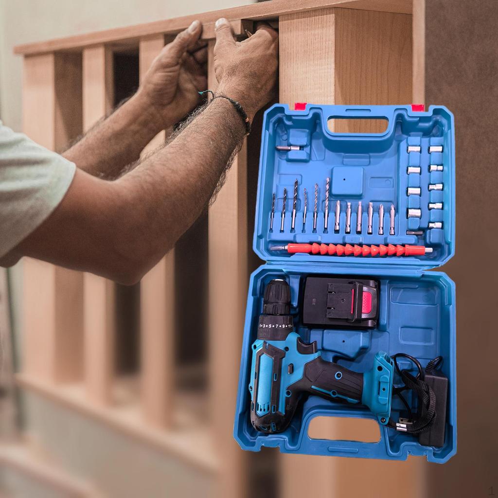 Elektrisches Bohrerwerkzeug-Set Kraft Kompakt Schlagbohrschrauber Mehrzweck-Haushaltswerkzeug