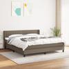3129885 vidaXL Divan Bed with Mattress Taupe 160x200 Cm Fabric
