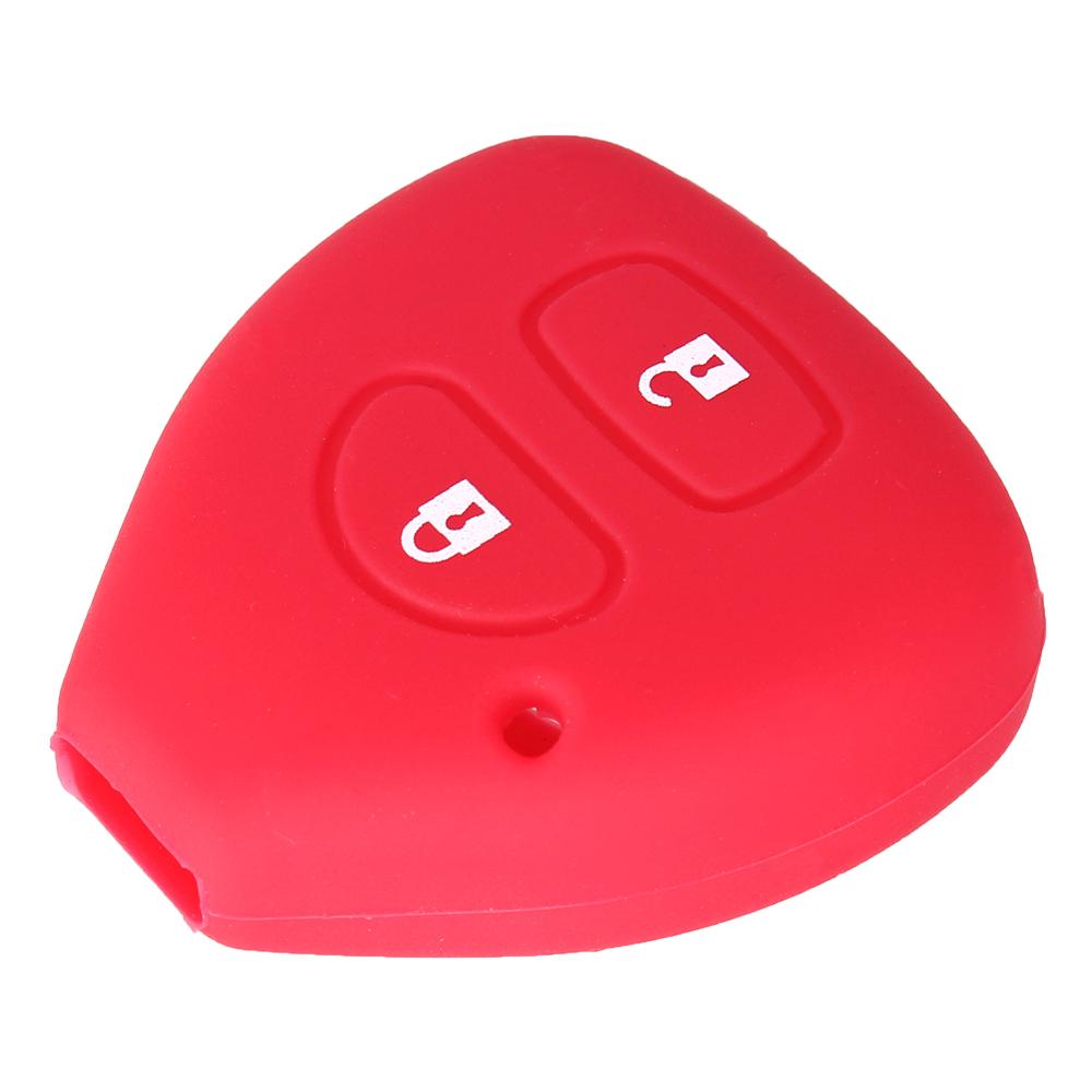 KEYYOU Silicone Key Shell Remote Key Case Cover For TOYOTA Corolla Hilux Vitz Rav4 Aqua Camry Land Cruis Car-styling 2 Buttons