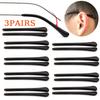 3 Pairs/Set Silicone Non-Slip Glasses Leg Covers Non-Slip Ear Hook Bracket Sunglasses Glasses Leg Temple Covers Earmuffs