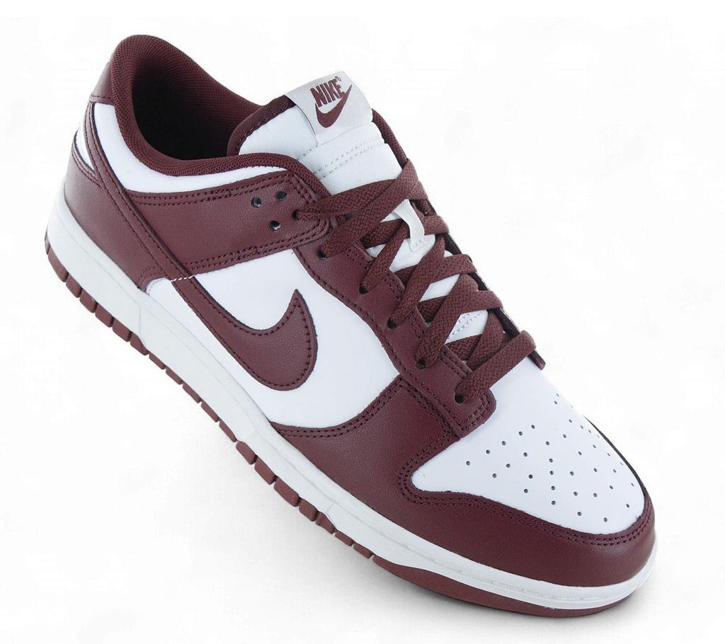 Nike Dunk Low Retro - Herren Sneakers Schuhe Leder Weiß-Rot DV0833-115 ORIGINAL