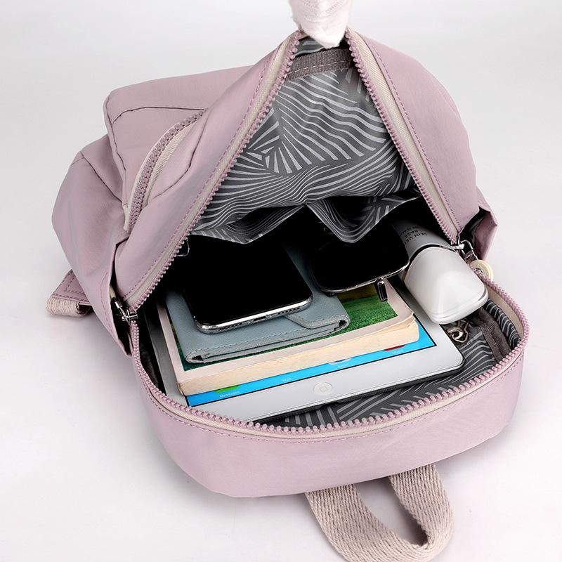 New Summer Backpack Fashion Trend Contrasting Color Backpack Women's Large-capacity Anti-splashing Bag