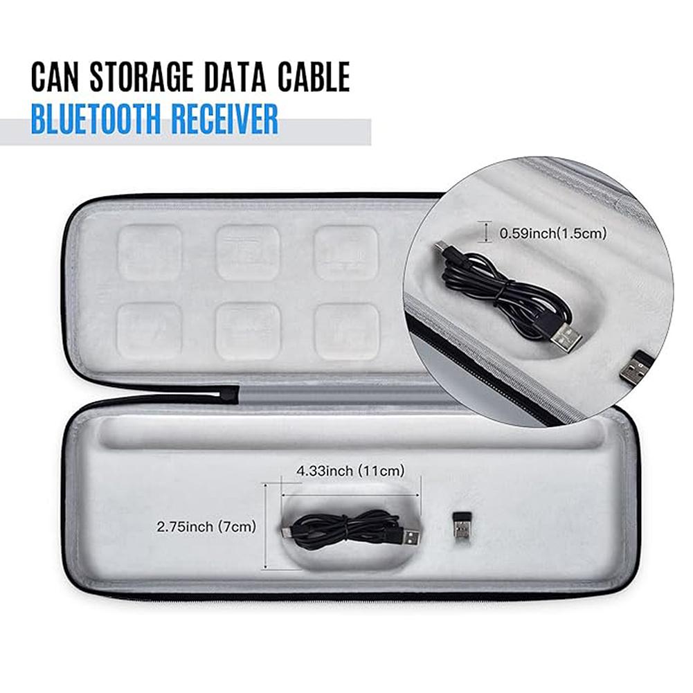 Protective Carrying Keyboard Case Splashproof Hard Storage Case Travel and Home Storage for Logitech MX Keys S Wireless Keyboard