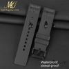 For Cartier Santos 100 Rubber Watch Band Black Rivet Silicone Strap 20mm 23mm Watch Band Men Women Brown Blue Soft Bracelet