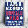 Buffalo Fan Sports Decor Metal Tin Sign Man Cave Football Art Office Bar Wall