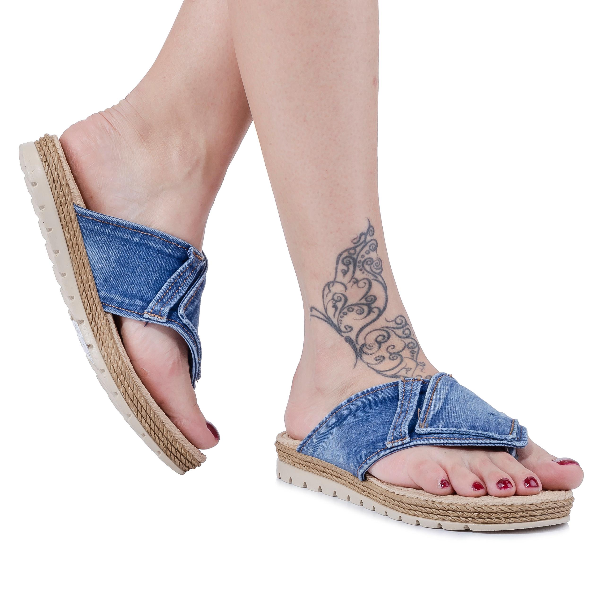 

Женские тапочки Джинсовая обувь, Женские кроссовки ручной работы / женские сандалии 36 синий