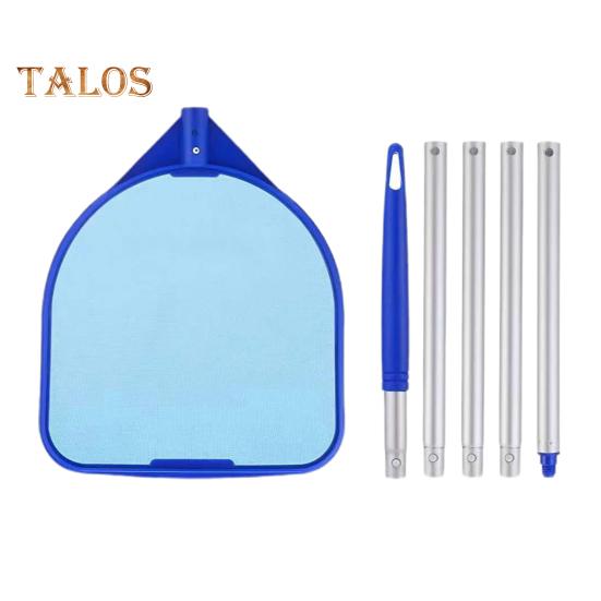 აუზის ფოთლების საწმენდი ბადე ულტრაწვრილი ბადით, გრძელი ალუმინის სახელურით, მოსახსნელი აუზის საწმენდი ბადე, ფოთლების დამჭერი