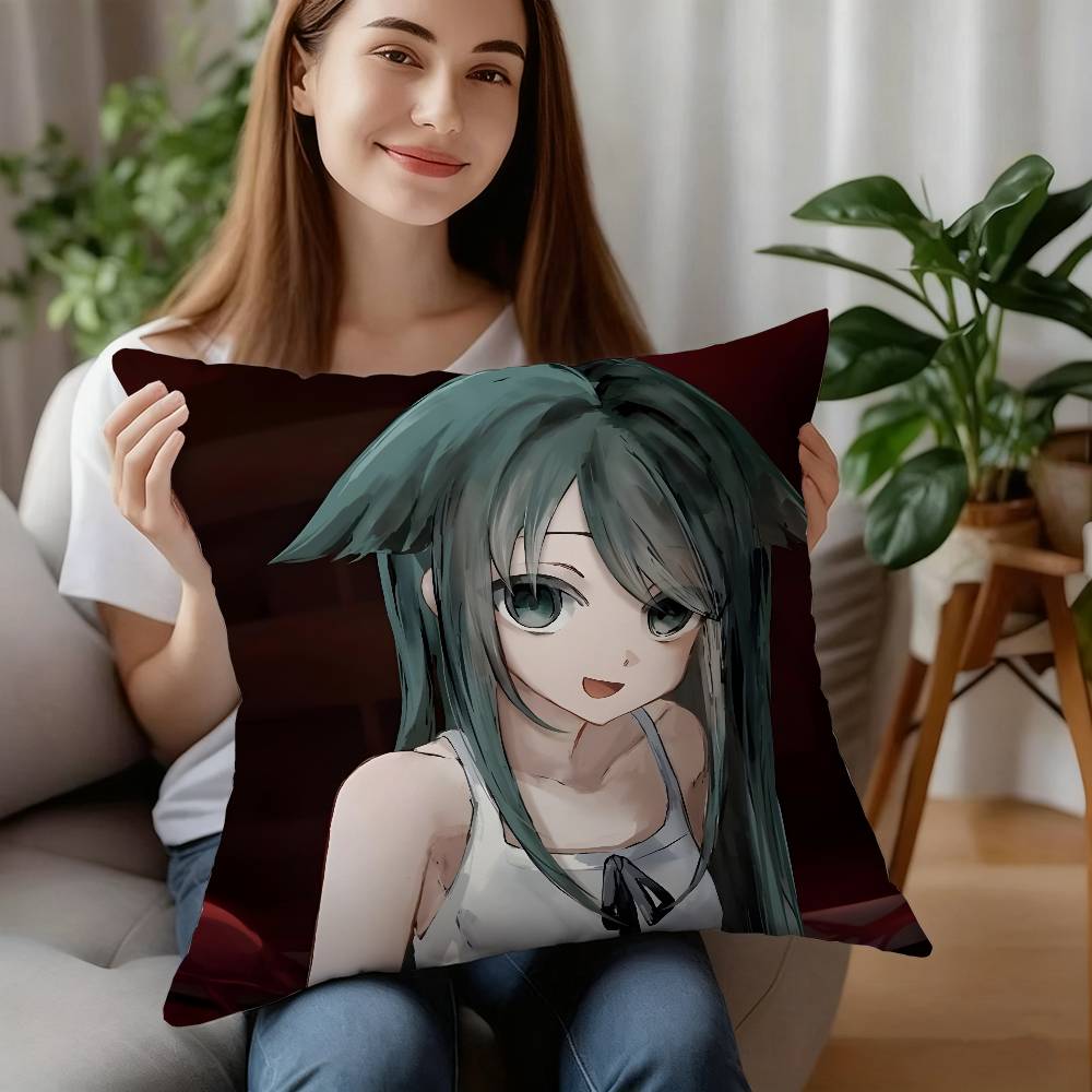 Saya No Uta Das Lied von Saya Kissenbezug Plüschstoff Weicher Kissenbezug Beidseitig bedruckt Kissenbezug Haushaltsgeschenke