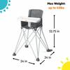 Highchair Bright Starts Pop N Dine Grey