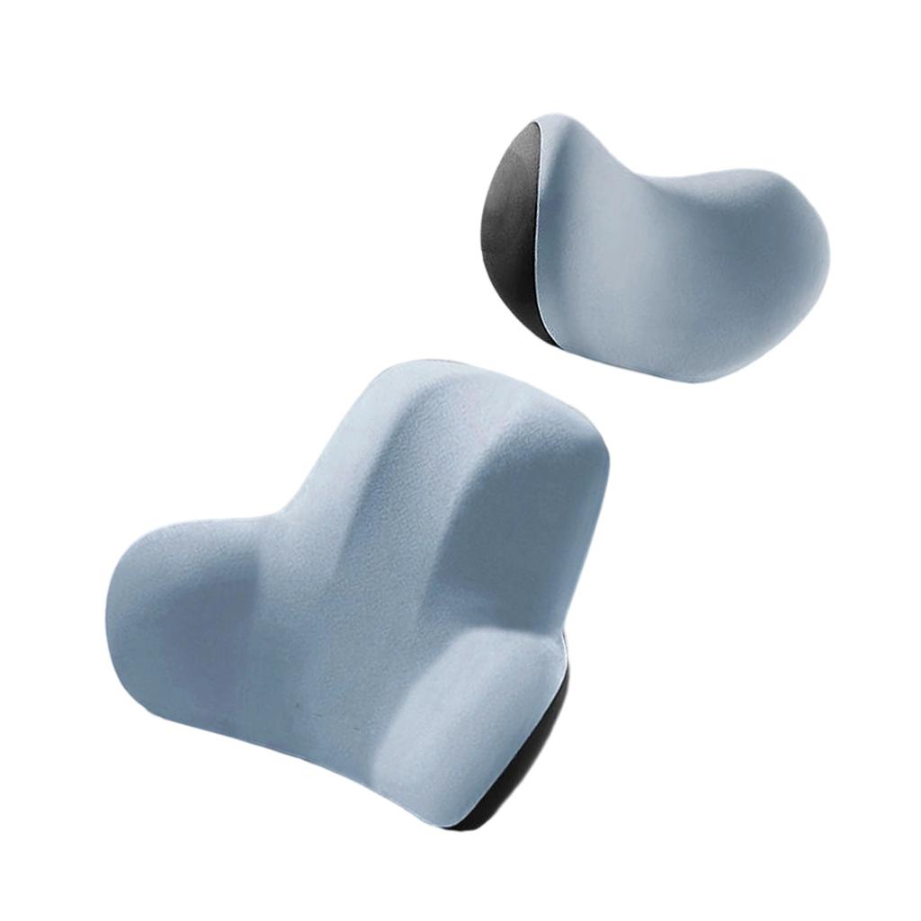 3 Piece Automotive Comfort Set Headrest Lumbar Pillow Cushion Memory Foam Design Car Headrest Pillow Easy Installation