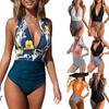 Enger Badeanzug Damen Einteiler Sexy Farbverlauf Neckholder Rückenfrei Bademode Damen Mode Strandurlaub Elegante Bademode