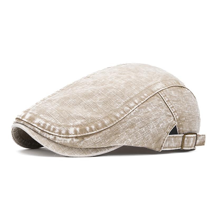 Men Spring Summer Beret Outdoor Sunshade Cap British Newsboy Cap Peaked Cap
