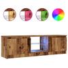 Vidaxl Szafka Pod Tv Z Oświetleniem Led, Stare Drewno, 120X30X36 Cm