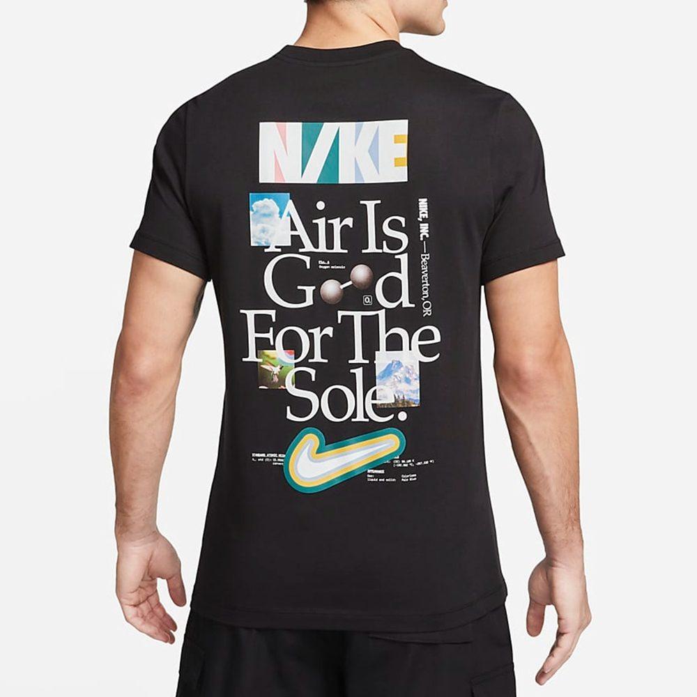 Nike T Shirts Men's Black Crew Neck Moderate Straight Fit FB9775-010