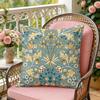 Victorian Botanical Cushion Cover Silky Short Plush Invisible Zipper Dustproof Sofa Pillow Case For Home Decor