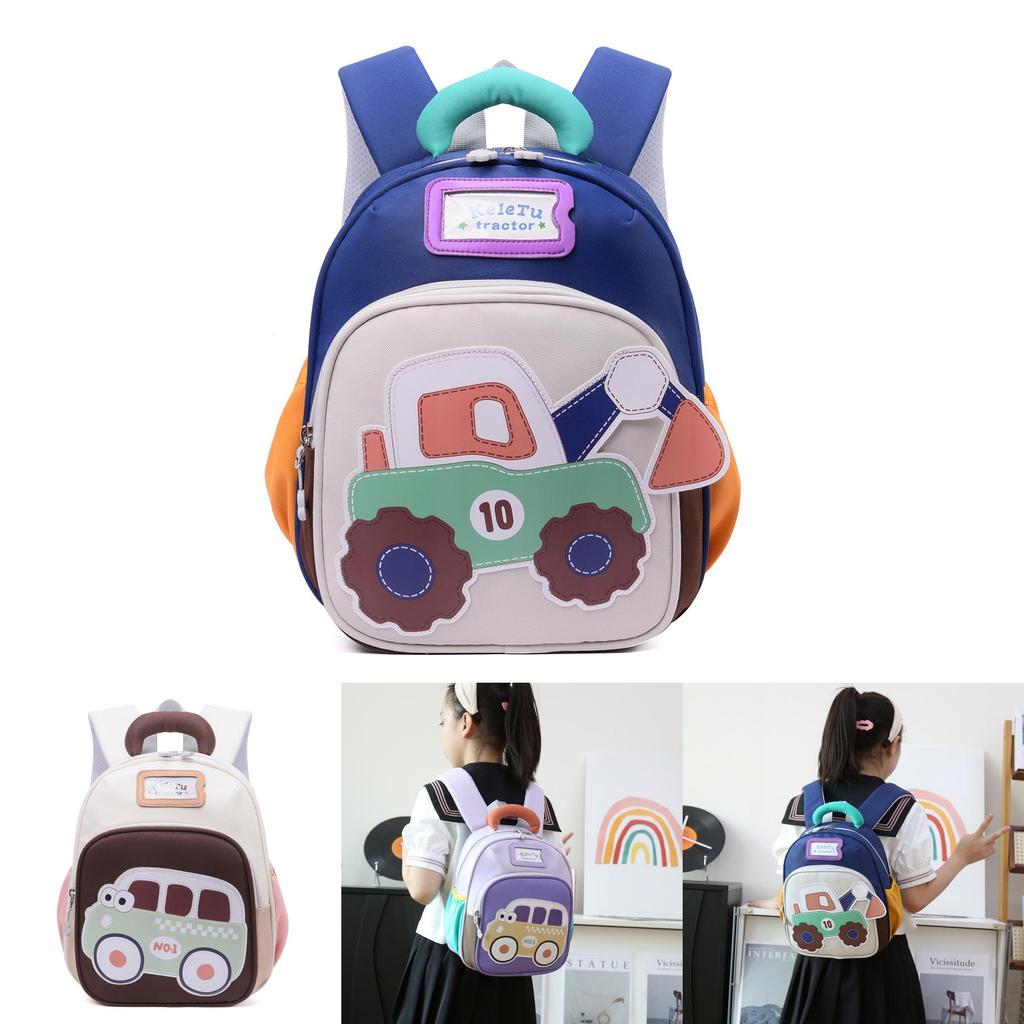 Childrens Car Pattern School Bag For Toddlers Boys And Girls Made Of Durable Oxford Material